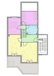 Půdorys ubytování Apartmani Alavuk