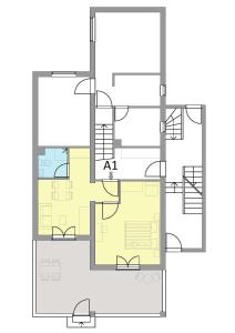 Půdorys ubytování Apartmani Alavuk