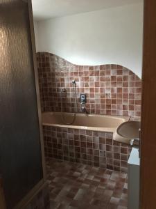 Koupelna v ubytování Ferienwohnung Im Bachgrund