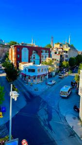 Nespecifikovaný výhled na destinaci Istanbul nebo výhled na město při pohledu z hotelu