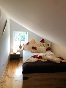 Postel nebo postele na pokoji v ubytování Ferienwohnung Alte Molkerei