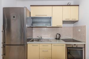 Kuchyň nebo kuchyňský kout v ubytování Apartmani Maya