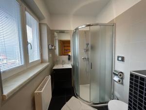 Koupelna v ubytování Hotel Kristian
