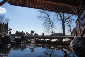 a pool of water with rocks in a zoo at Kangetsuen in Otofuke +143 photos