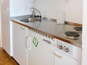 una cucina con lavandino e piano di lavoro di Apartment Valaisia 34A by Interhome a Nendaz