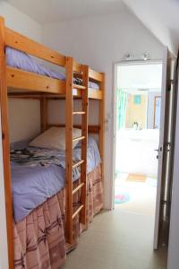 1 dormitorio con 2 literas y baño en Apartment Les Marmottes by Interhome, en Barèges