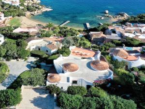 an aerial view of a house and the ocean at Villa Hibiscus by Interhome in Porto Rafael