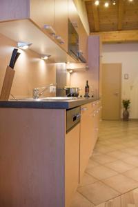 kuchnia ze zlewem i blatem w obiekcie Apartment Bella Monte-2 by Interhome w mieście Pettneu am Arlberg