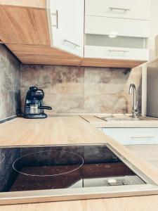 Kuchyňa alebo kuchynka v ubytovaní Casa Luxury Wellness Apartman By BLTN