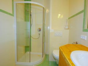 y baño con ducha, aseo y lavamanos. en Apartment Marina-3 by Interhome, en Mühlfeld