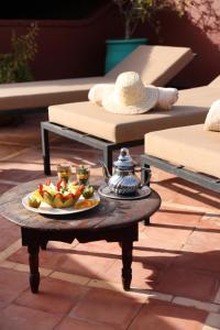 a plate of food on a table at Riad Sidi Mimoune & Spa in Marrakesh