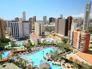 an aerial view of a large swimming pool in a city at Apartment Gemelos by Interhome in Benidorm
