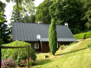 dom z metalowym dachem i dziedzińcem w obiekcie Holiday Home Zdoňov by Interhome w mieście Teplice nad Metují
