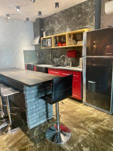 Kuchyňa alebo kuchynka v ubytovaní MAGNIT Apartments у самого моря