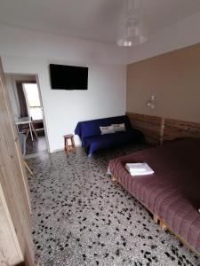 Televízia a/alebo spoločenská miestnosť v ubytovaní Villa Teo