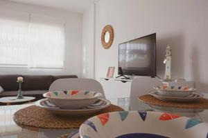 TV a/nebo společenská místnost v ubytování Casa Indalmar II San José