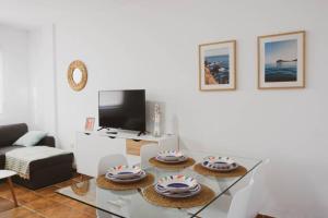 TV a/nebo společenská místnost v ubytování Casa Indalmar II San José