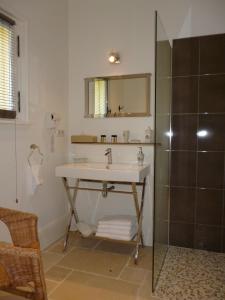 Een badkamer bij Les Buis de Boscherville Gite