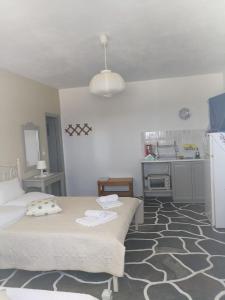 A kitchen or kitchenette at Vrohaki Studios & Rooms