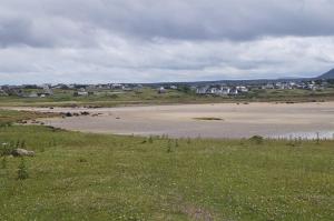 En strand i nærheden af lejligheden