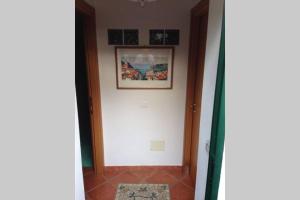 a hallway with a picture on the wall and a rug at I Limoni 2 in La Spezia