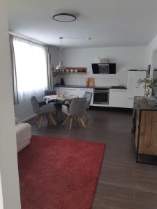 Kuchyň nebo kuchyňský kout v ubytování Appartement FreiRaum