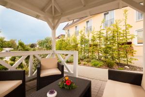 Balkón nebo terasa v ubytování Moin Hotel Cuxhaven