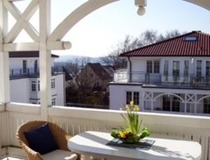 Ein Balkon oder eine Terrasse in der Unterkunft Villa Sanddorn