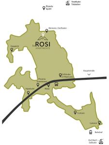 un mapa de la ruta del programa de mejora de la RSS en byRosi Apartments, en Parcines 10 fotos más