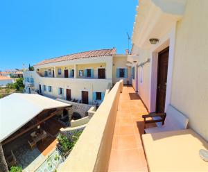 a view from the balcony of a building at Kastro Hotel in Spetses