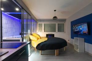 TV a/nebo společenská místnost v ubytování Appartement-jacuzzi / love room à 800m du centre