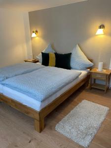 Postel nebo postele na pokoji v ubytování Ferienhaus Kaliva