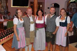 a group of people posing for a picture at Haus Klaushofer in Fuschl am See