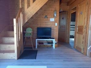 TV a/nebo společenská místnost v ubytování Chalet Sancy