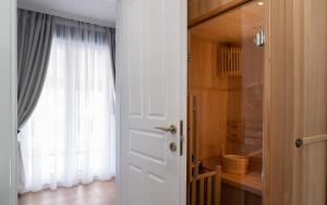 Kúpeľňa v ubytovaní Evripidou Suites