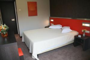 Postel nebo postele na pokoji v ubytování Hotel Des Roses