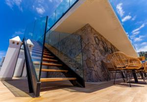 a staircase on the roof of a house at DWO Nopal in Puerto de la Cruz