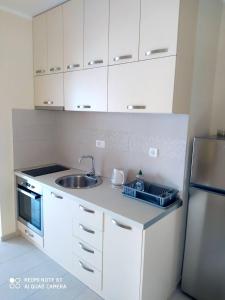 Kuchyň nebo kuchyňský kout v ubytování Apartmani Popović V&A