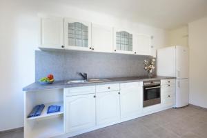 Kuchyň nebo kuchyňský kout v ubytování Apartmány Jevany