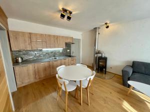 A kitchen or kitchenette at Apartment Ďumbier
