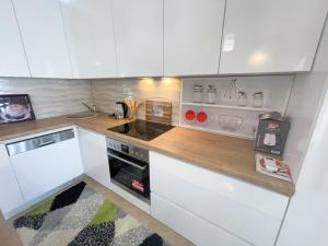 Kuchyň nebo kuchyňský kout v ubytování Apartmani Fabijan&Florijan