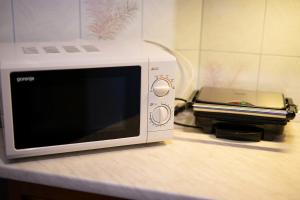 Kuchyň nebo kuchyňský kout v ubytování Apartman Mihael