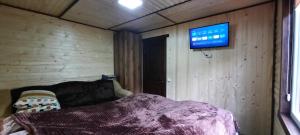 TV a/nebo společenská místnost v ubytování Оберіг