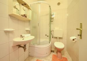 Koupelna v ubytování Apartman Mihael + 37 fotografií