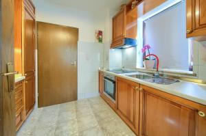 Kuchyň nebo kuchyňský kout v ubytování Apartman Mihael
