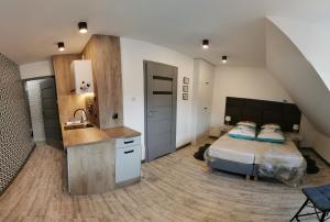 Kuchyňa alebo kuchynka v ubytovaní Apartamenty Majówka