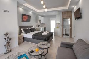 Posteľ alebo postele v izbe v ubytovaní Studio penthouse near Acropolis Museum by GHH