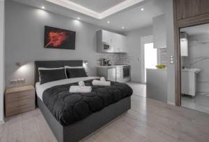 Kuchyňa alebo kuchynka v ubytovaní Studio penthouse near Acropolis Museum by GHH