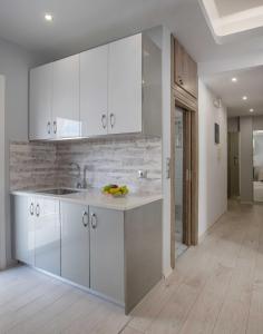 Kuchyňa alebo kuchynka v ubytovaní Studio penthouse near Acropolis Museum by GHH