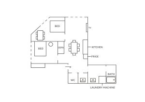 Půdorys ubytování 寅ホテル 台東 Hotel 寅 台东 Tora Hotel Taito D